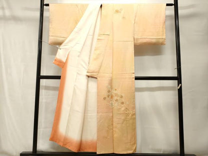 平和屋着物■中国三大刺繍　相良刺繍　総刺繍　訪問着　花車文　花籠文　暈し染め　正絹　逸品　CABN1341ev