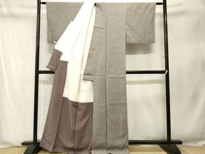 平和屋着物■上質な小紋　花唐草文　正絹　逸品　CABN1342ev