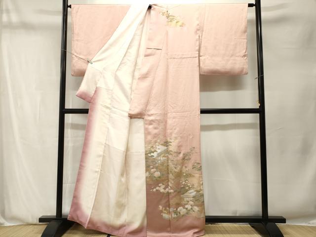平和屋着物■訪問着　御所解文　暈し染め　金彩　正絹　逸品　CABN1343ev