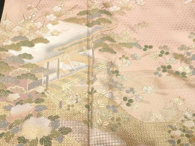 平和屋着物■訪問着　御所解文　暈し染め　金彩　正絹　逸品　CABN1343ev