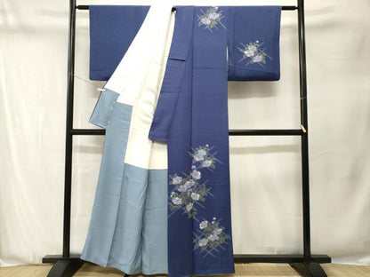 平和屋着物■訪問着　刺繍　草花文　西武百貨店扱い　正絹　逸品　CABN1344ev