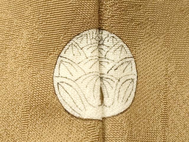 平和屋着物■上質な色無地　樹林地紋　飴色　正絹　逸品　CABN1353ev