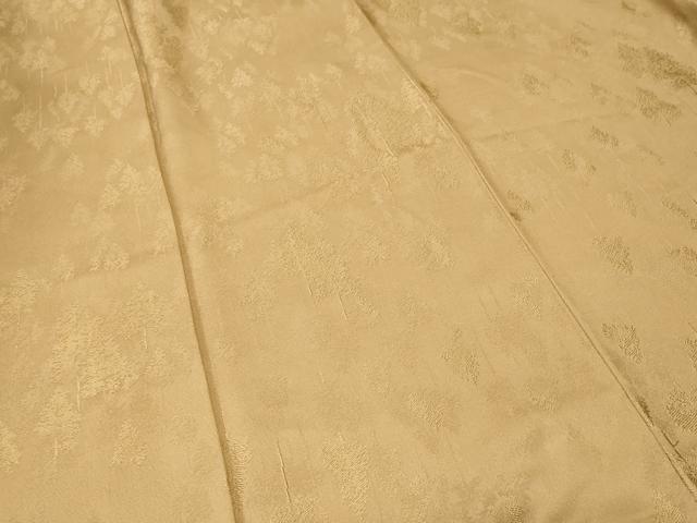平和屋着物■上質な色無地　樹林地紋　飴色　正絹　逸品　CABN1353ev