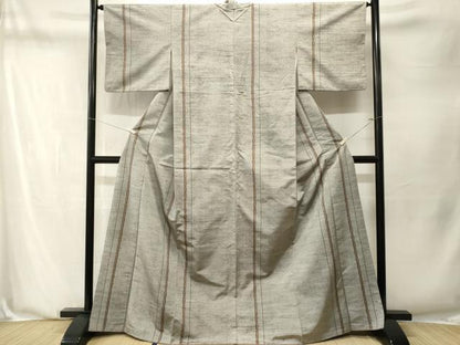 平和屋着物■上質な紬　間道　正絹　逸品　CABN1361ev