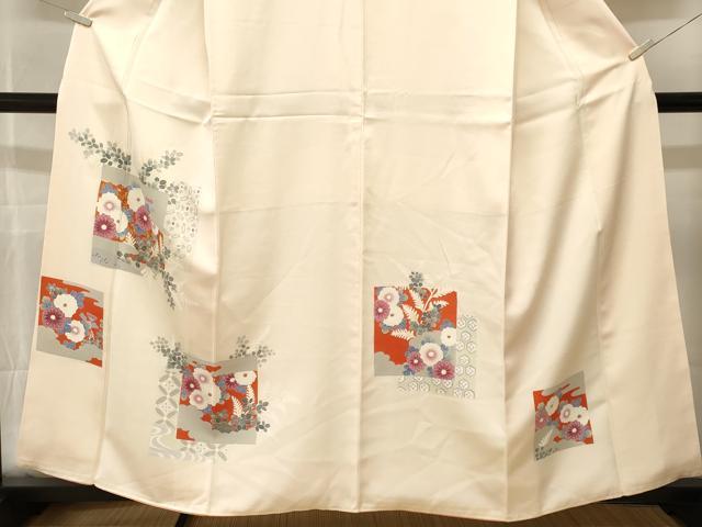平和屋着物■訪問着　色紙重ね草花文　暈し染め　金彩　正絹　逸品　CABN1366ev