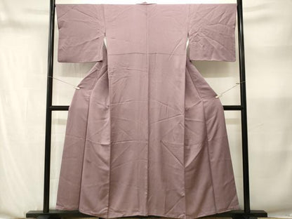 平和屋着物■上質な色無地　霞地紋　紅藤色　鈴乃屋扱い　正絹　逸品　CABN1371ev