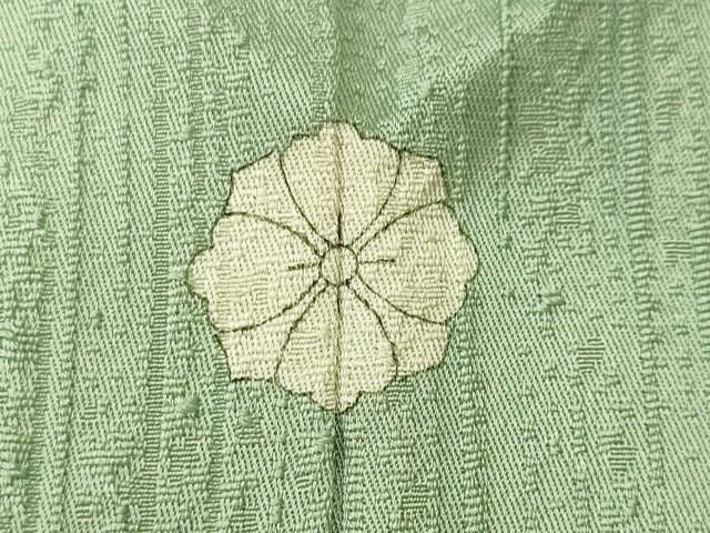 平和屋着物■上質な色無地　縞　夏虫色　正絹　逸品　CABN1374ev