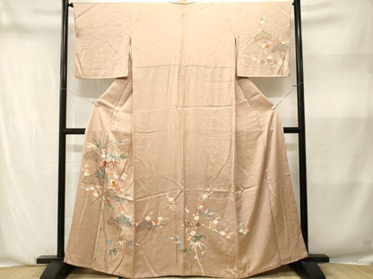 平和屋着物■訪問着　刺繍　松竹梅　金彩　正絹　逸品　CABN1377ev