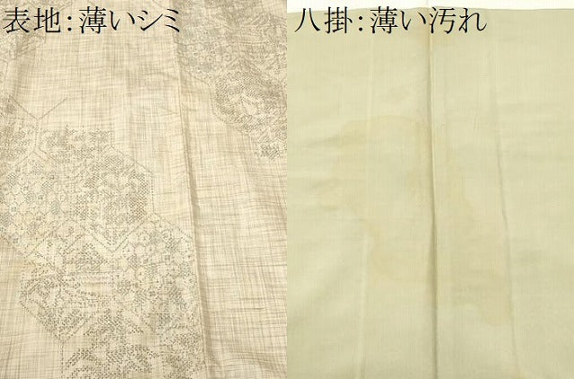 平和屋着物■上質な紬　亀甲繋ぎ花文　正絹　逸品　CABN1382ev