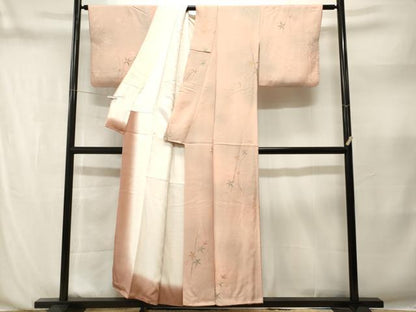 平和屋着物■上質な小紋　地紋起こし　笹竹文　暈し染め　正絹　逸品　CABN1391ev