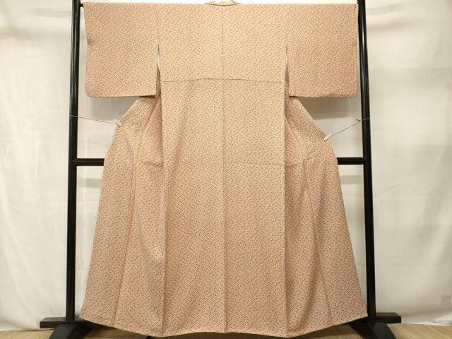 平和屋着物■上質な小紋　菱花文　正絹　逸品　CABN1396ev
