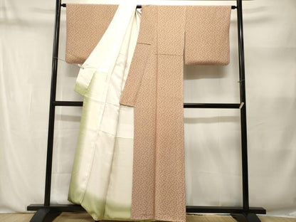 平和屋着物■上質な小紋　菱花文　正絹　逸品　CABN1396ev