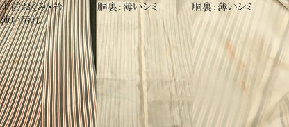 平和屋着物■本場染大島紬　縞　正絹　逸品　CABN1408ev