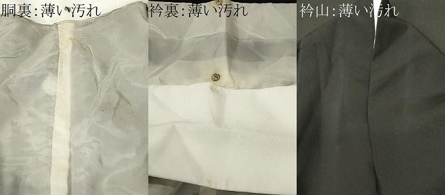 平和屋着物■豪華黒留袖　螺鈿　花喰い鳥　更紗鳳凰花文　金銀彩　正絹　逸品　CABN1446ev