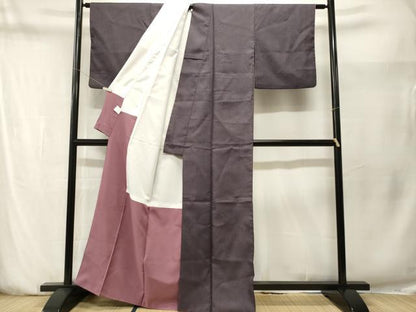 平和屋着物■江戸小紋　枝葉文　洗える着物　CABN1468ev