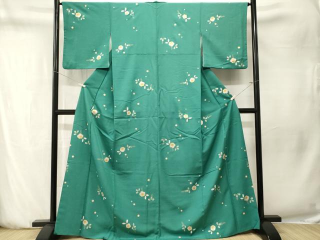 平和屋着物■小紋　毬花文　金銀彩　洗える着物　CABN1475ev