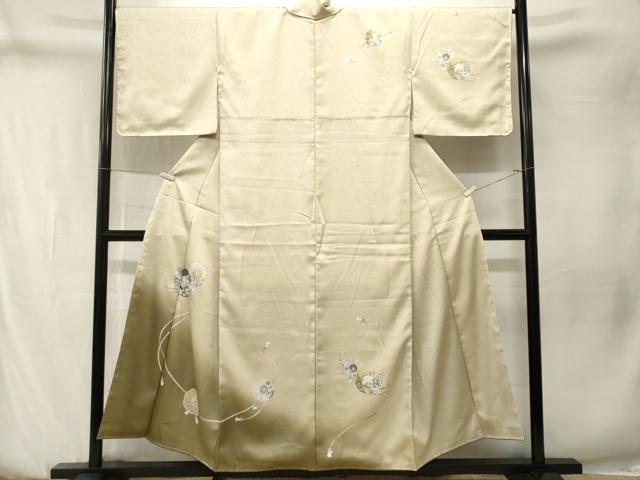 平和屋着物■訪問着　絵皿花文　暈し染め　金彩　洗える着物　CABN1483ev