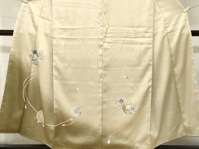 平和屋着物■訪問着　絵皿花文　暈し染め　金彩　洗える着物　CABN1483ev