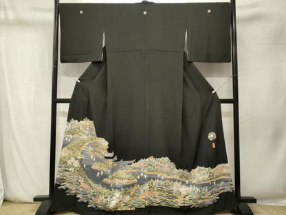 平和屋着物■豪華黒留袖　作家物　御所解文　暈し染め　正絹　逸品　CABN1491ev