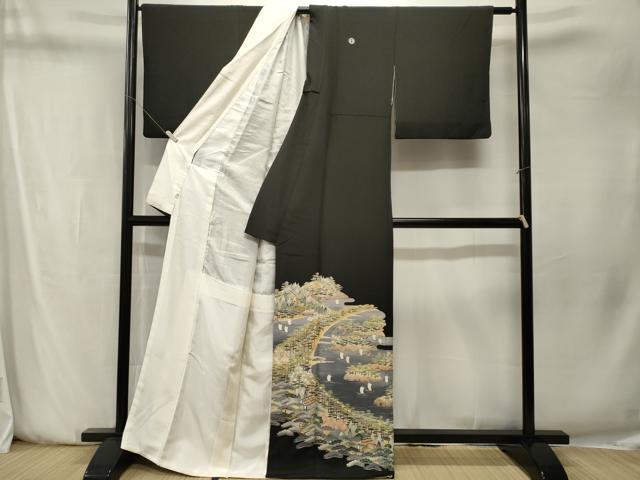 平和屋着物■豪華黒留袖　作家物　御所解文　暈し染め　正絹　逸品　CABN1491ev