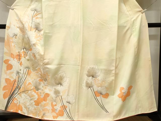 平和屋着物■訪問着　駒刺繍　草花文　暈し染め　金彩　正絹　逸品　CABN1500ev