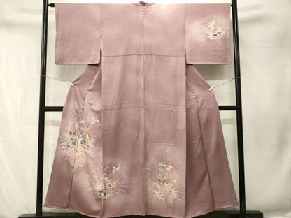平和屋着物■訪問着　休み鳥草花文　暈し染め　正絹　逸品　CABN1513ev
