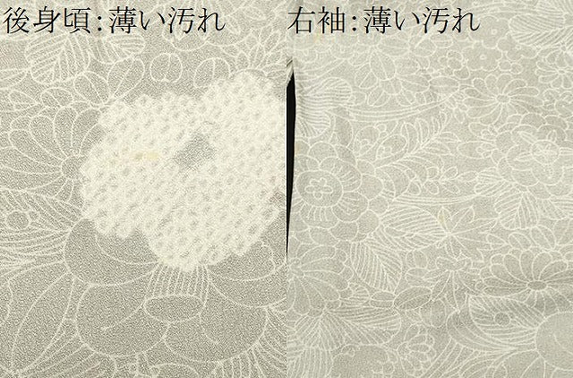 平和屋着物■上質な小紋　草花文　正絹　逸品　CABN1519ev