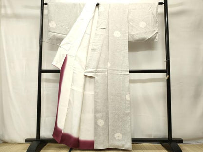 平和屋着物■上質な小紋　草花文　正絹　逸品　CABN1519ev