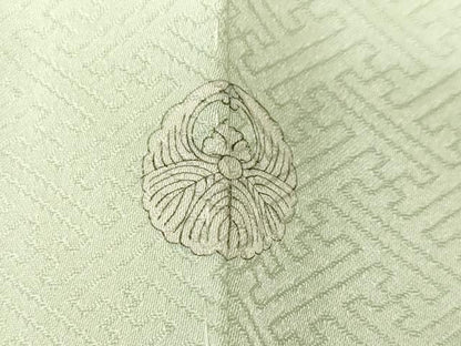 平和屋着物■訪問着　総刺繍　巻絵地紙鴛鴦花文　暈し染め　正絹　逸品　CABN1525ev