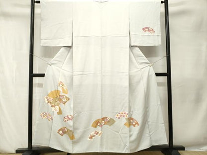 平和屋着物■訪問着　駒刺繍　地紙重ね草花文　金彩　やまと誂製　正絹　逸品　CABN1531ev