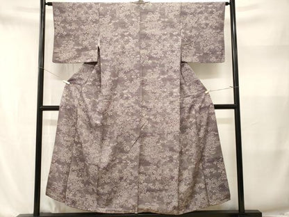 平和屋着物■上質な小紋　遠山草花文　正絹　逸品　CABN1536ev