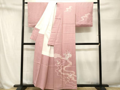 平和屋着物■訪問着　刺繍　絞り　扇面草花文　正絹　逸品　CABN1545ev