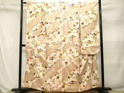 平和屋着物■豪華振袖　橘斜線文　金彩　正絹　逸品　CABN1553ev