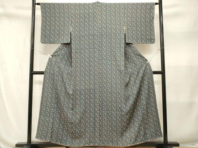 平和屋着物■上質な小紋　花唐草文　正絹　逸品　CABN1556ev
