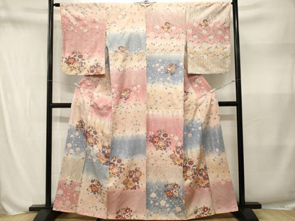 平和屋着物■訪問着　花唐草文　暈し染め　金彩　正絹　逸品　CABN1564ev