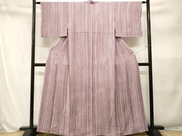 平和屋着物■上質な小紋　縞　正絹　逸品　CABN1571ev