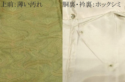 平和屋着物■本場染大島紬　幾何学文様　正絹　逸品　CABN1584ev