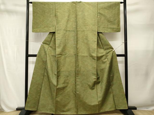 平和屋着物■本場染大島紬　幾何学文様　正絹　逸品　CABN1584ev