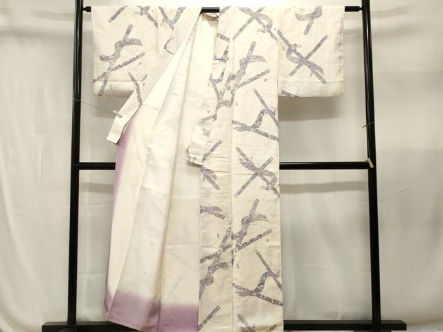 平和屋着物■上質な小紋　横笛花文　金彩　正絹　逸品　CABN1590ev