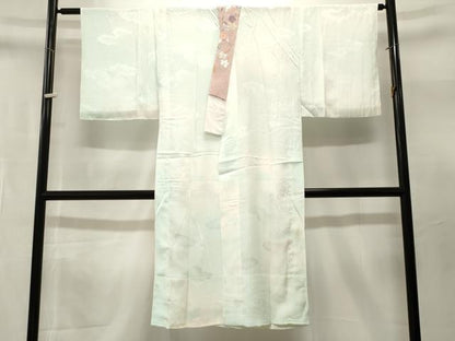 平和屋着物■長襦袢　無双仕立て　雲取り吉祥文　暈し染め　半衿刺繍　洗える着物　CABN1602ev