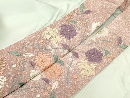 平和屋着物■長襦袢　無双仕立て　雲取り吉祥文　暈し染め　半衿刺繍　洗える着物　CABN1602ev