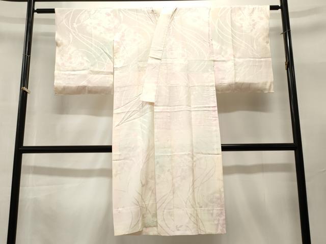 平和屋着物■長襦袢　無双仕立て　短冊舞花文　暈し染め　洗える着物　CABN1606ev