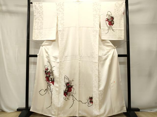 平和屋着物■訪問着　作家物　枝花文　正絹　逸品　CABN1620ev