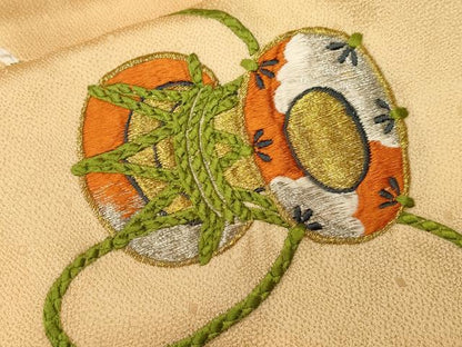 平和屋着物■訪問着　刺繍　鼓花霞文　暈し染め　金銀糸　やまと誂製　正絹　逸品　CABN1624ev