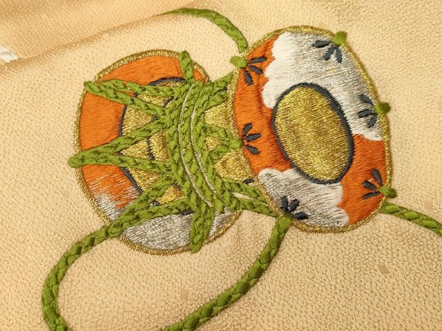 平和屋着物■訪問着　刺繍　鼓花霞文　暈し染め　金銀糸　やまと誂製　正絹　逸品　CABN1624ev