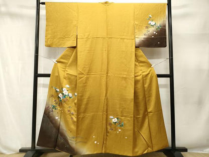 平和屋着物■訪問着　枝花文　暈し染め　金銀彩　さが美扱い　正絹　逸品　CABN1632ev