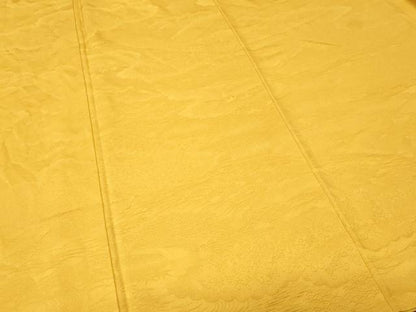 平和屋着物■上質な色無地　雲取り流水吉祥花地紋　鬱金色　正絹　逸品　CABN1645ev