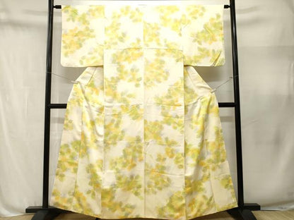 平和屋着物■上質な小紋　木の実枝葉文　暈し染め　正絹　逸品　CABN1651ev