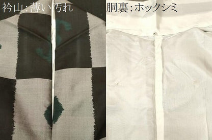 平和屋着物■上質な紬　壱街抽象文　正絹　逸品　CABN1654ev