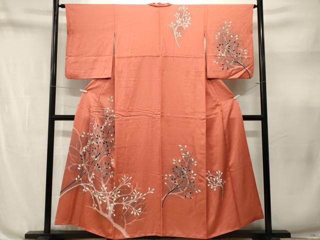 平和屋着物■訪問着　木の実草木文　暈し染め　正絹　逸品　CABN1655ev